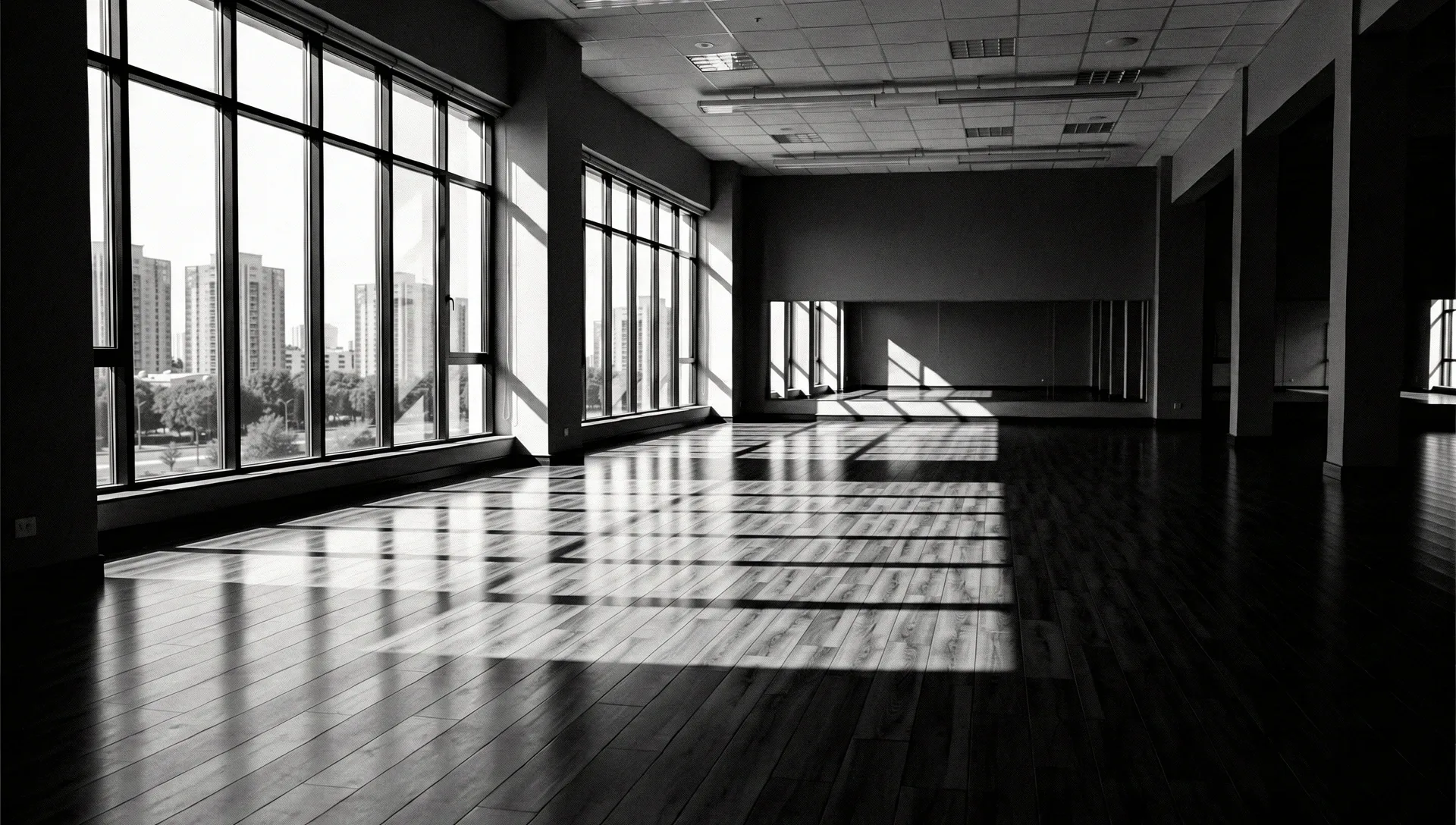 Interno meditativo con luce solare